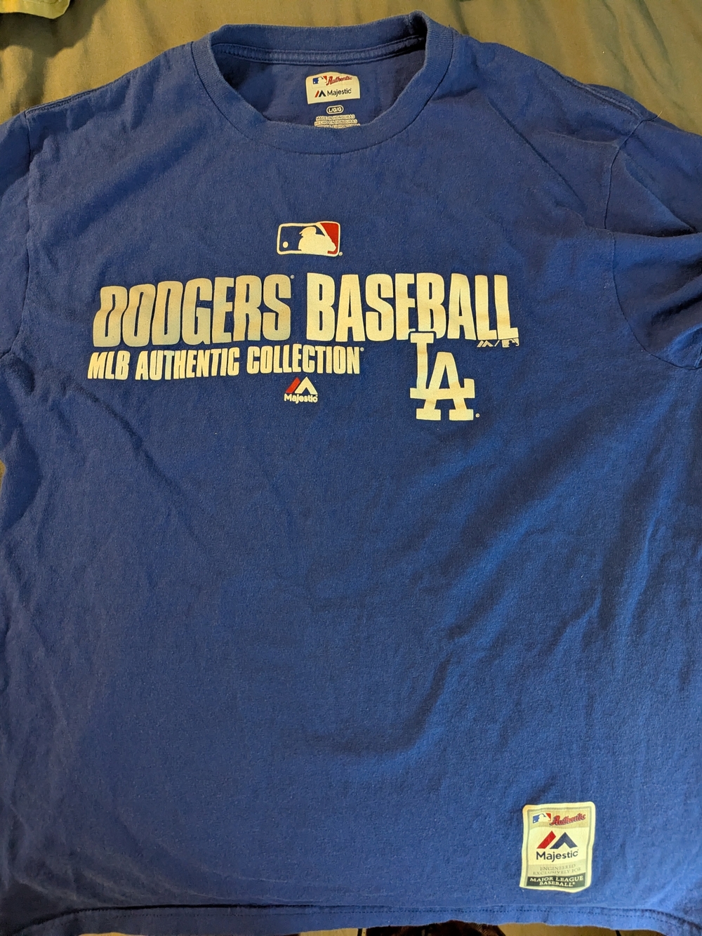 Majestic Royal Blue Dodgers Baseball Graphic Tee